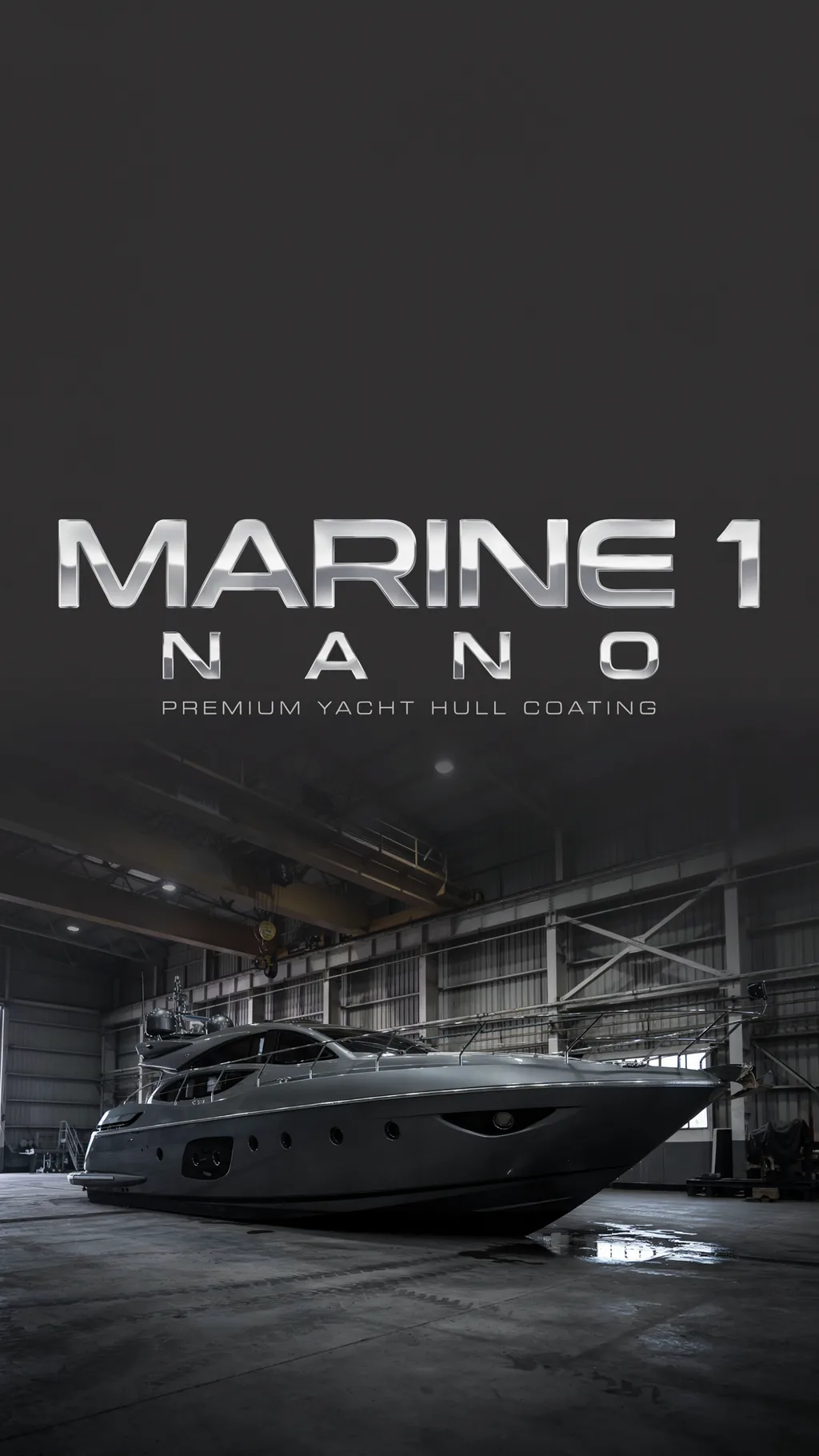 Marine 1 Nano premium yacht hull coating advertisement